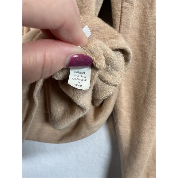 Soma WKND Tan Zip Up Hoodie Sweatshirt Heathered XS 570311115 - Picture 4 of 7